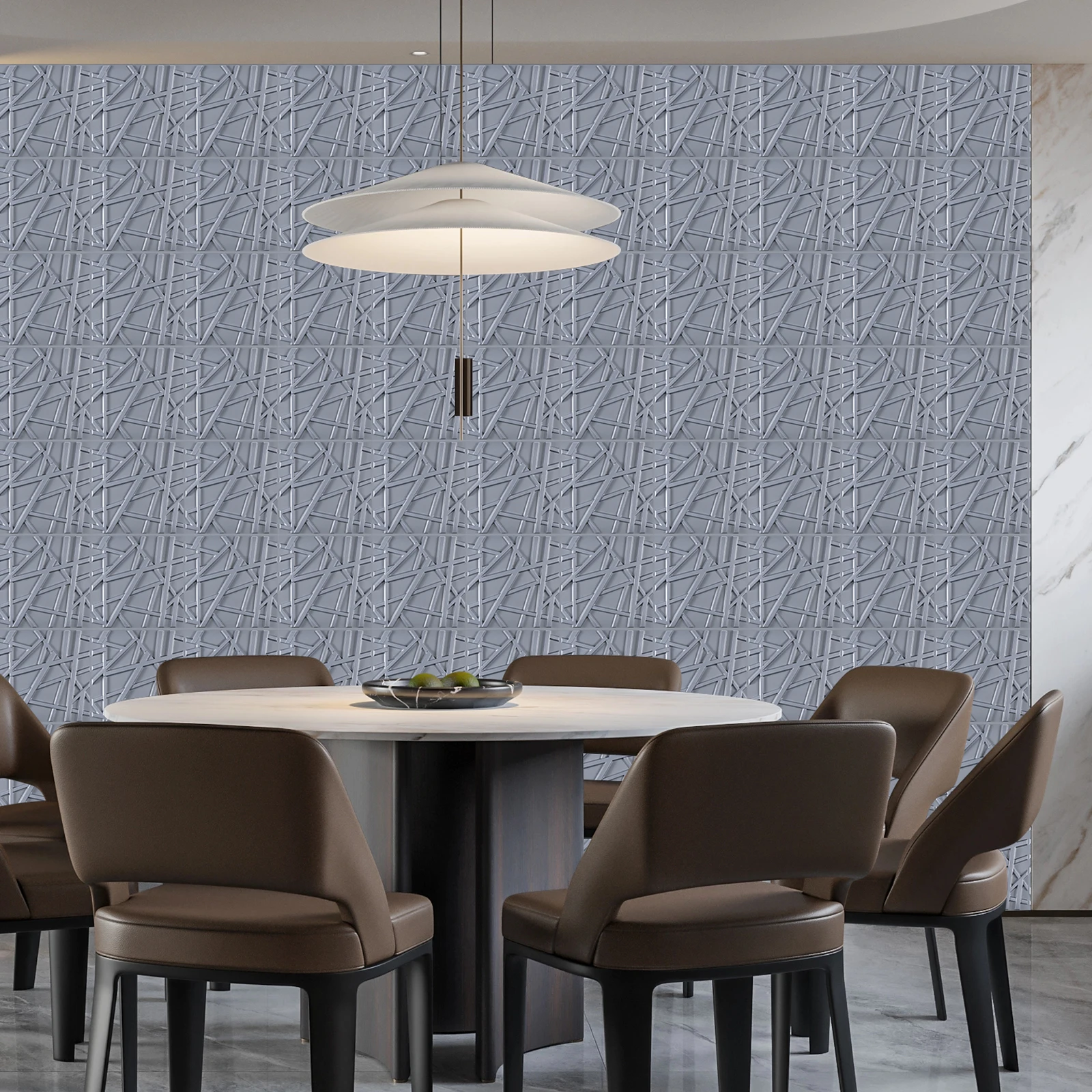 KUUJOJO 3D Slat Wall Panel,3D Fluted Textured Panel Decorative Wall Panel For Home Office Restaurant New Look