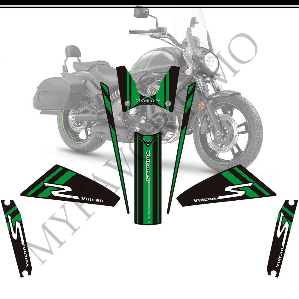 

For Kawasaki VULCANS 650 VN650 Motorcycle Tank Pad Fuel Protector Fairing Fender Windshield Stickers Decals Kit