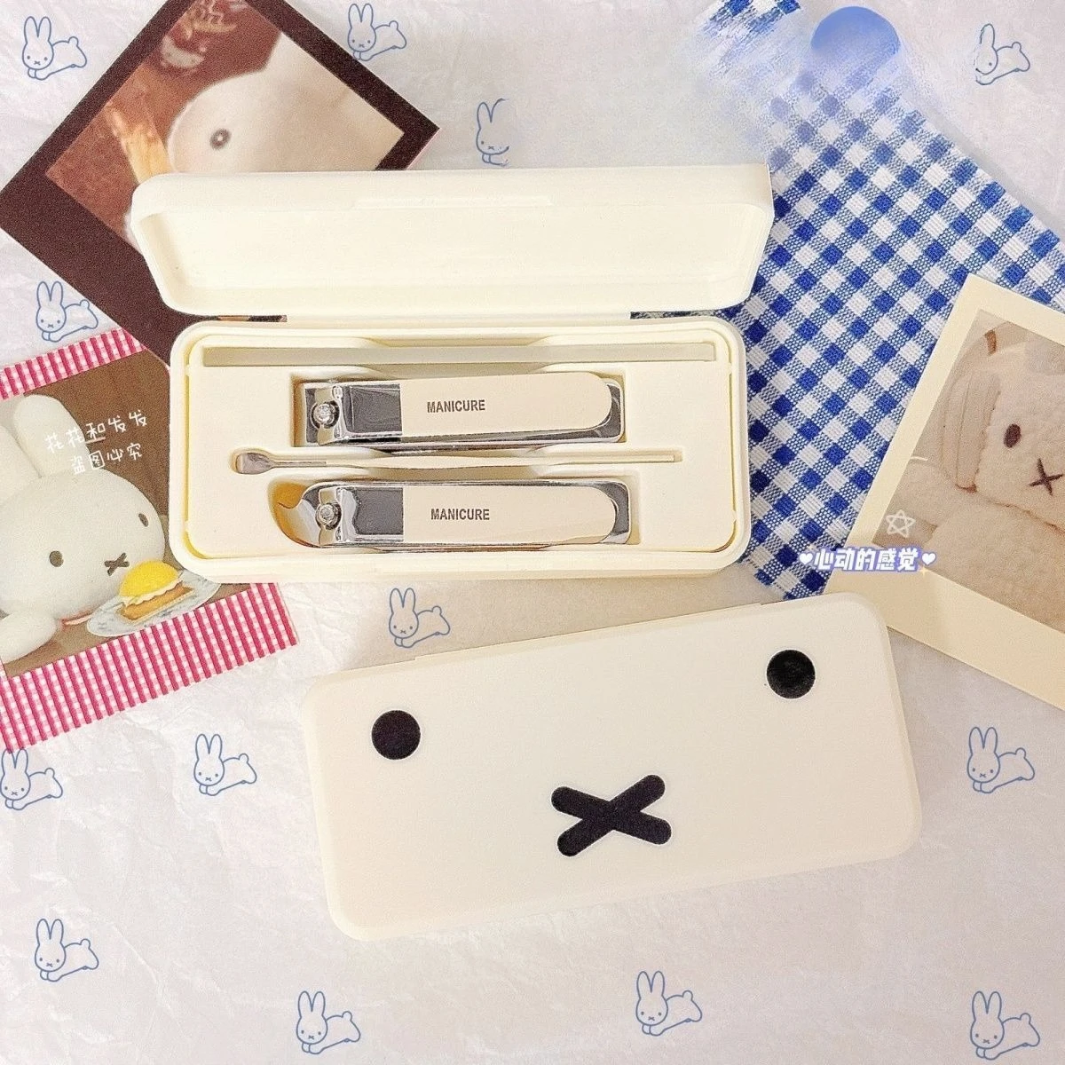 Miffy Nail Clippers Anti-splash Ear Spoon Household Use Portable Diagonal Pliers Pedicure Tools New Style Cute Cartoon Kawaii