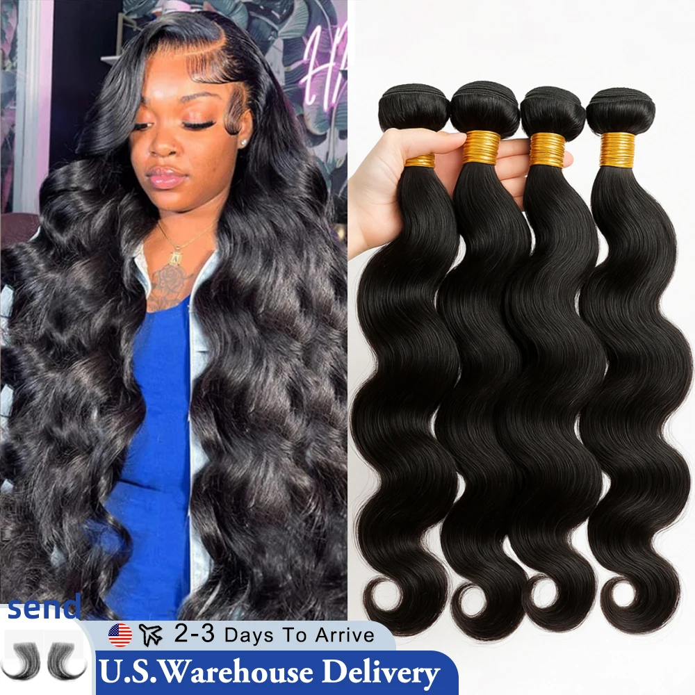 30 40 Inch Body Wave Human Hair Bundles 100% Unprocessed Raw Virgin Hair 3/4/5 Pcs Brazilian Double Weft Weave Extensions Bundle