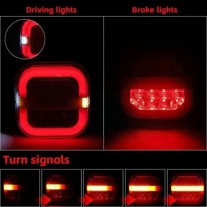 Pair Double Mode LED Trailer Light with Enhanced Nighttime Safety Features for Car New