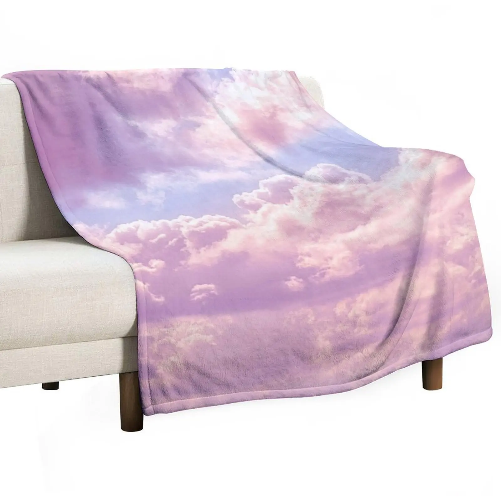 Purple dream sky Throw Blanket Soft Big Sofa Quilt Decorative Sofas Blankets