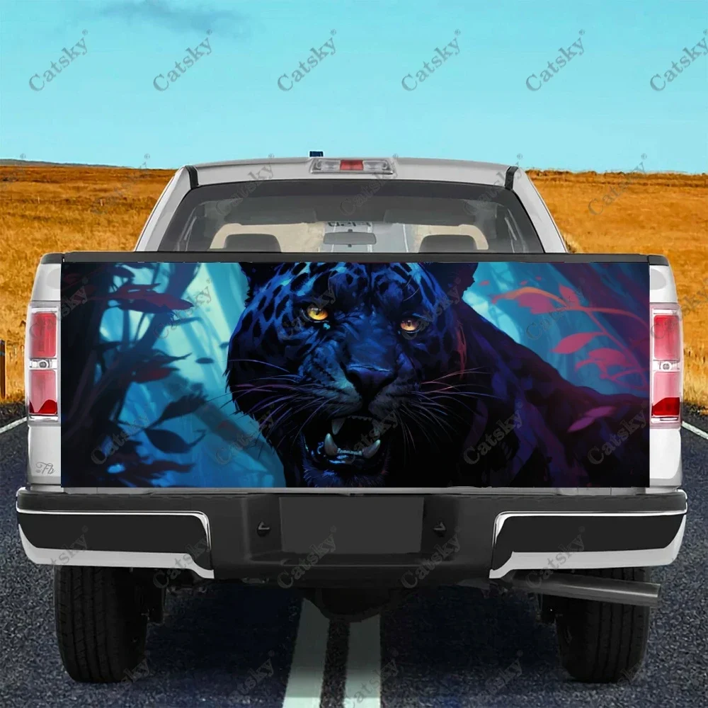 

Galaxy Panther Digital Art Truck Tailgate Wrap Professional Grade Material Universal Fit for Full Size Trucks Weatherproof