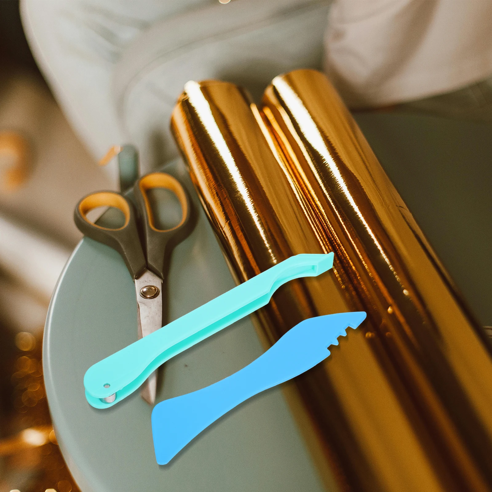 

2Pcs Copper Foil Hand Tool Stained Glass Starter Kit Easy Use Precision Craft Projects Stained Glass Kit Copper Foil Tool