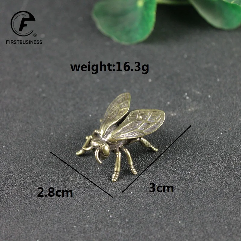 8 Style New Design Brass Insect Clan Figurines Miniatures Solid Tea Pet Funny Beetle Crafts Collection Desktop Small Ornaments