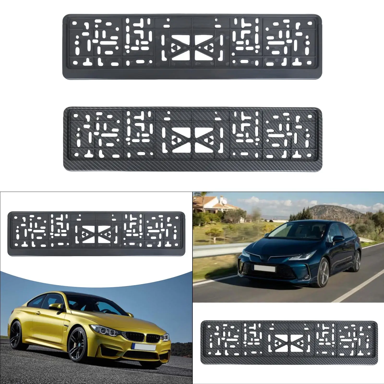 

EU License Frame Universal Car Tag Frame Weather Resistant Number Plate Holder for Women and Man Premium Easy to Install