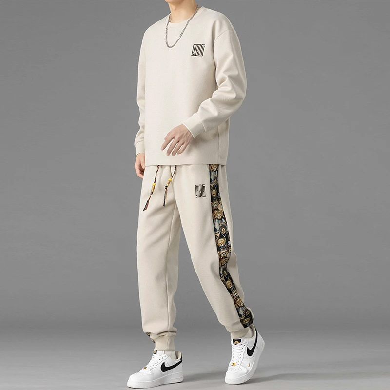 

Мужской комплект с капюшоном, повседневный комплект, модный спортивный комплект, мужской комплект с капюшоном, мужской весенне-осенний наряд, полный комплект