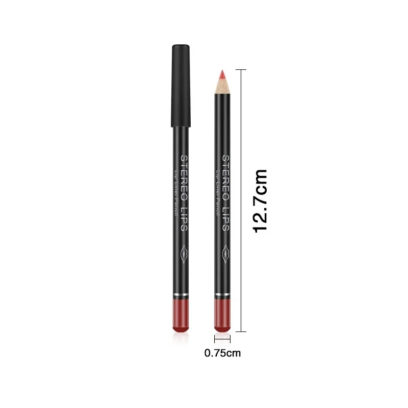 12 Colors/set  Lipliner Pencil Lip Makeup Lipstick Pencils Waterproof Lipliner Lady  Lip Liner Cosmetics Maquiagem