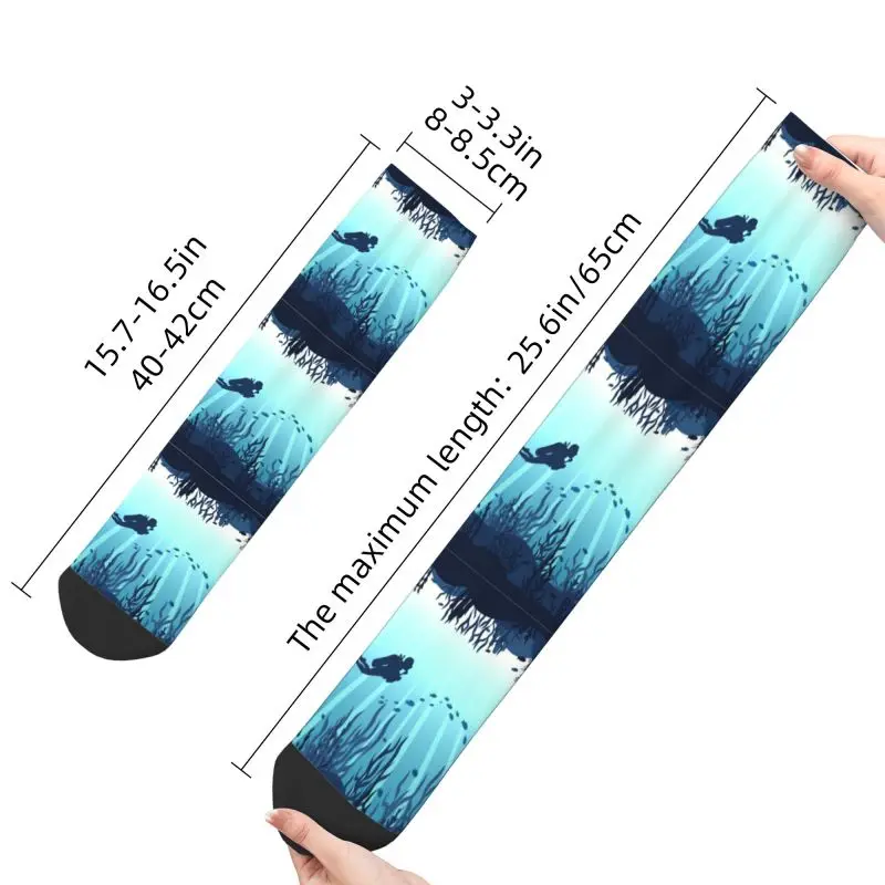 Deep Sea Caveran Diver Mens Crew Socks Unisex Cool Dive Explore primavera estate autunno inverno Dress Socks