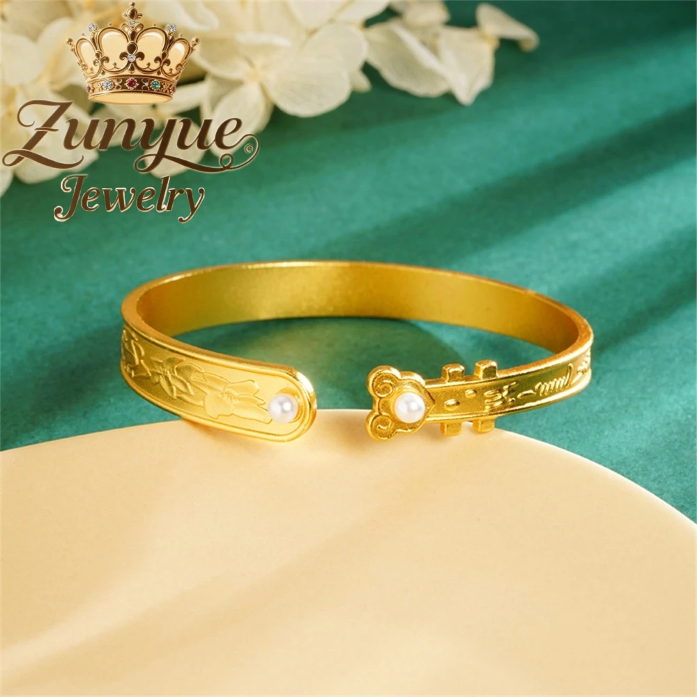 

Sand-Gold Bracelet Pattern Stereo Pipa Luxury Quality Jewelry Fashion Jewelry Best Selling Exquisite Elegant Charms Gift Friend