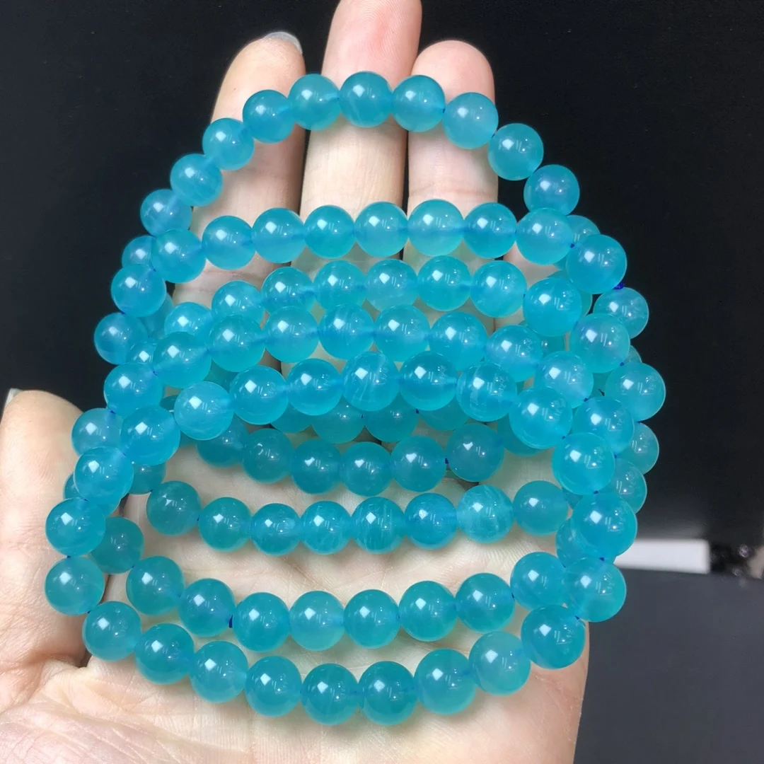 

1 Pc Fengbaowu Tianhe Amazonite Bracelet Round Beads Reiki Healing Stone Fashion Jewelry Gift For Women Men