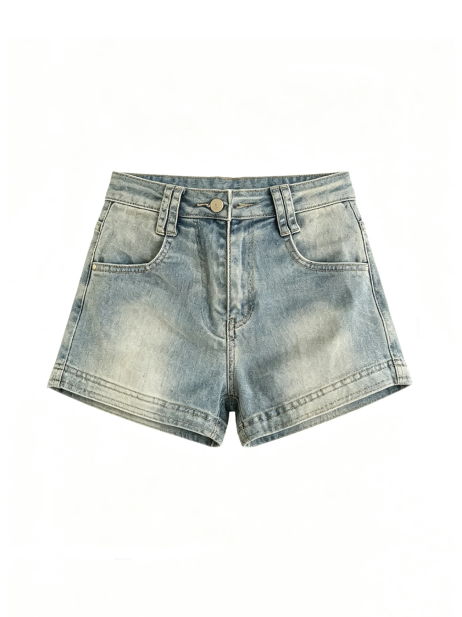 Women Light Blue A-line Denim Shorts Nightclub Pole Dance Hot Shorts Vintage Y2K Gyaru High Waist Micro Cowboy Pants Summer 2026