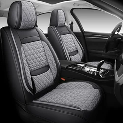 Universal Car Seat Kits Covers Durable ECO Diamond Lattice Quality Leather Seat Cover For 90% Sedan SUV 5 Seaters Car Blue