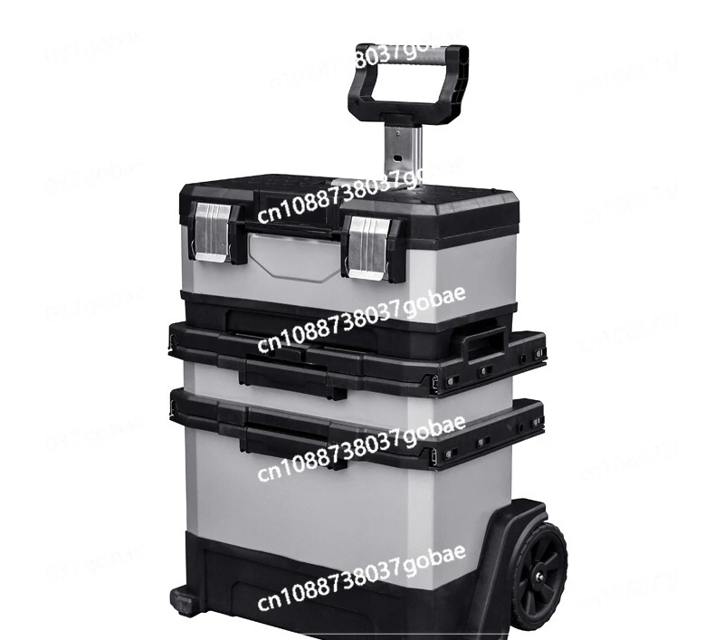 Stacked large box toolbox plastic steel waterproof and shockproof storage box
