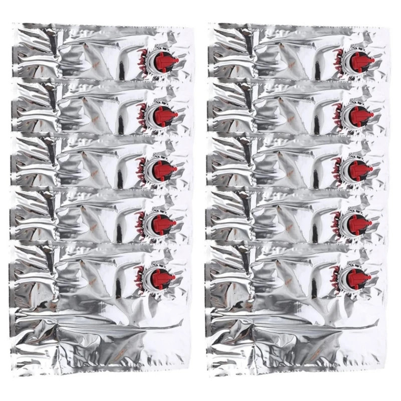 Набор из 10 гибких контейнеров для вина, обеспечивающих свежесть и сохранение вкуса. Сумка для хранения вина объемом 3 л для и