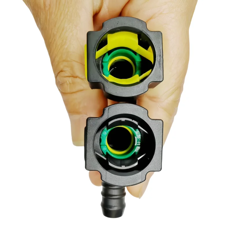 high quality 9.49mm 180 90 degree SAE 3/8 female joint plastic fittings Fuel line quick connector with double clip 2pcs a lot
