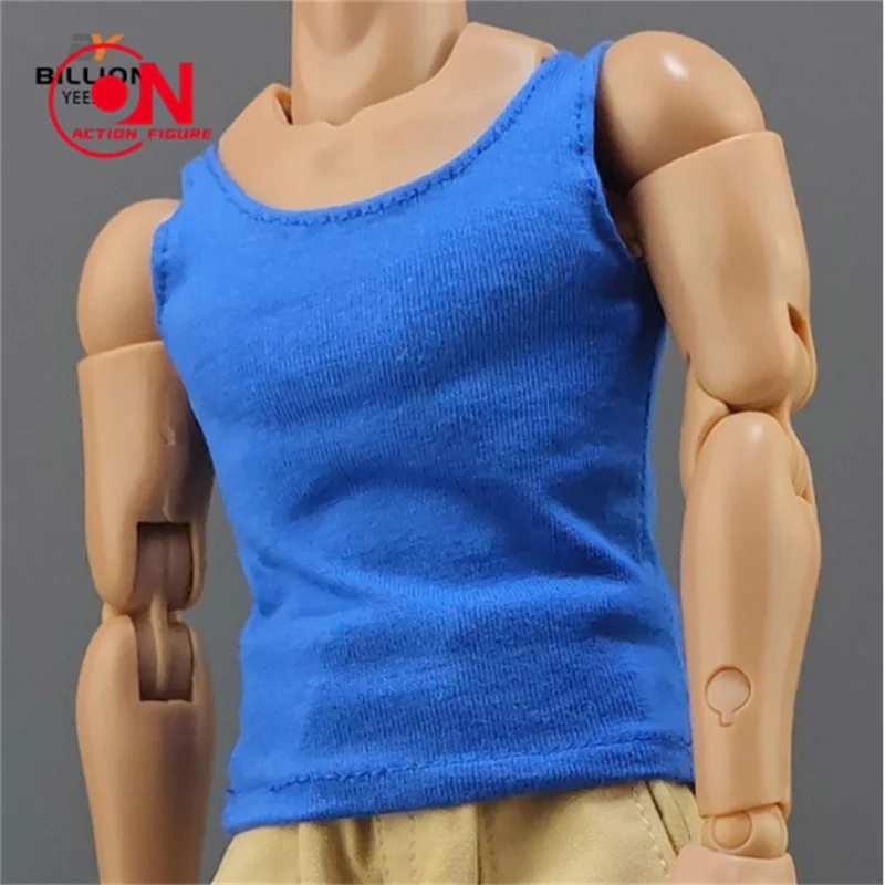 1/6 مقياس الذكور الجندي متعددة تي شيرت ملون سترة بلا أكمام ملابس رياضية لشخصية العمل 12 بوصة جسم عضلي قوي #5