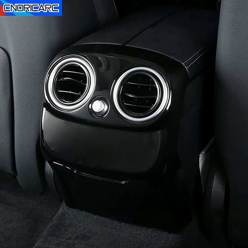 For Mercedes Benz C Class W205 2015-2018 Rear Storage Panel Air Condition Outlet Vent Cover Trim Interior Car Accessory Decals