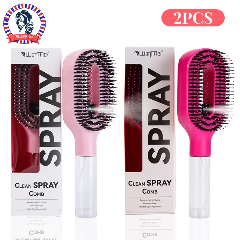 

2 шт. волшебных расчесок-спреев для волос | Щетка-распутыватель 2-в-1 | Легко проходите сквозь узлы, без боли, без застревания. | Идеально подходит для всех типов волос