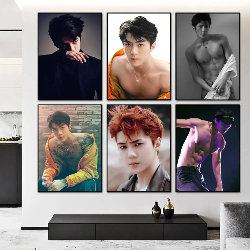 Kpop exo Oh Se Hun Sehun   Poster and Prints Wall Art Pictures for Modern Bedroom Game Room Home Decor