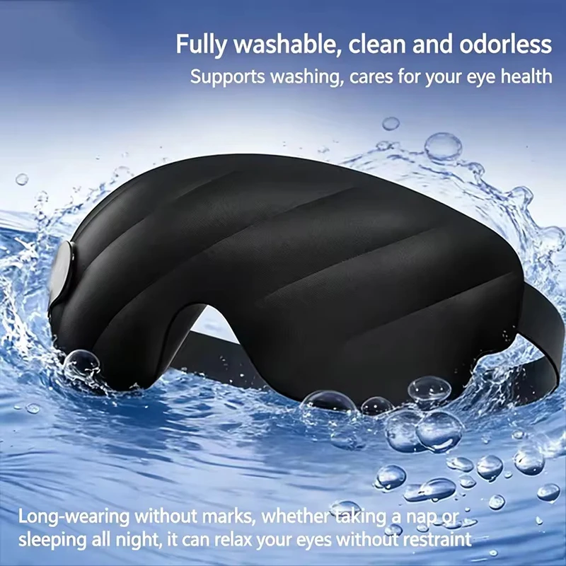 3PCS Mask For Sleep Eye Mask Contoured Cup Blindfold Concave Molded Night Eye Mask Block Out Light with Women Men Adjustable﻿ ﻿ view 5
