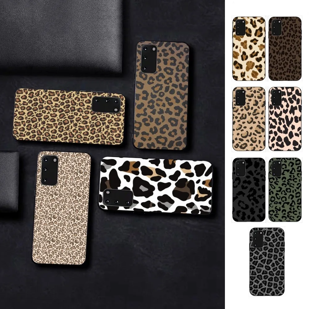 INS Brown Leopard Print Phone Case For Samsung S 9 10 20 21 22 23 30 23 24 plus lite Ultra FE S10lite Fundas