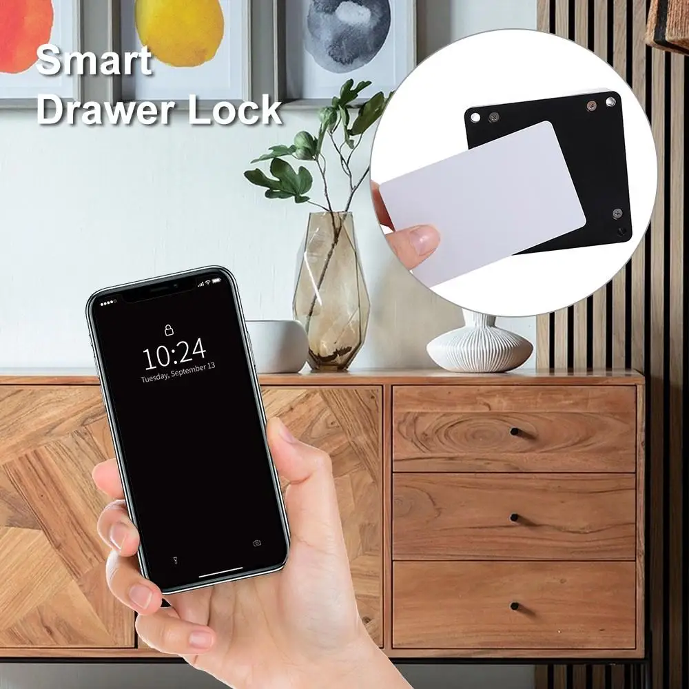 

Electronic Smart Drawer Lock Invisible Hidde IC card Sensor Cabinet Lock Safe Convenient Hidden Cabinet Lock Drawer
