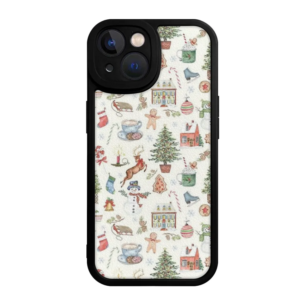 Phone Case For iPhone 15 Pro Max Plus Soft  Silicone Cover Holiday Memories B