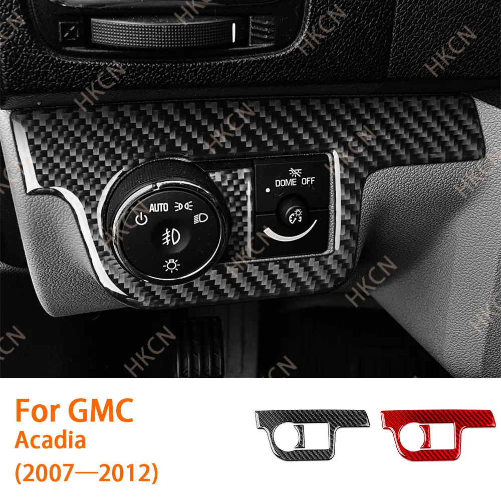 

Для GMC Acadia 2007-2002012 передняя лампа из углеродного волокна, панель переключателя фар, автомобильные аксессуары, внутренняя крышка, накладка, наклейка, модификация