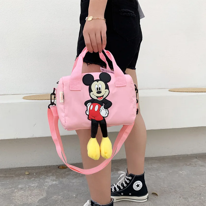 Disney mickey bolsa de ombro para a menina menino crianças dos desenhos animados mickey mouse bonito anime moda bolsas presente mensageiro mini saco