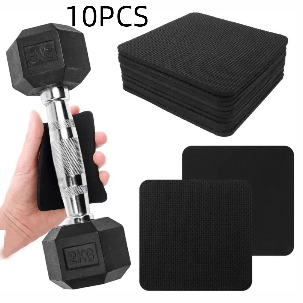 

10PCS Square Fitness Palm Protect Pads Non-slip Thicken Weightlifting Hand Protect Pads Wear-resistant Silicone Gym Training Pad