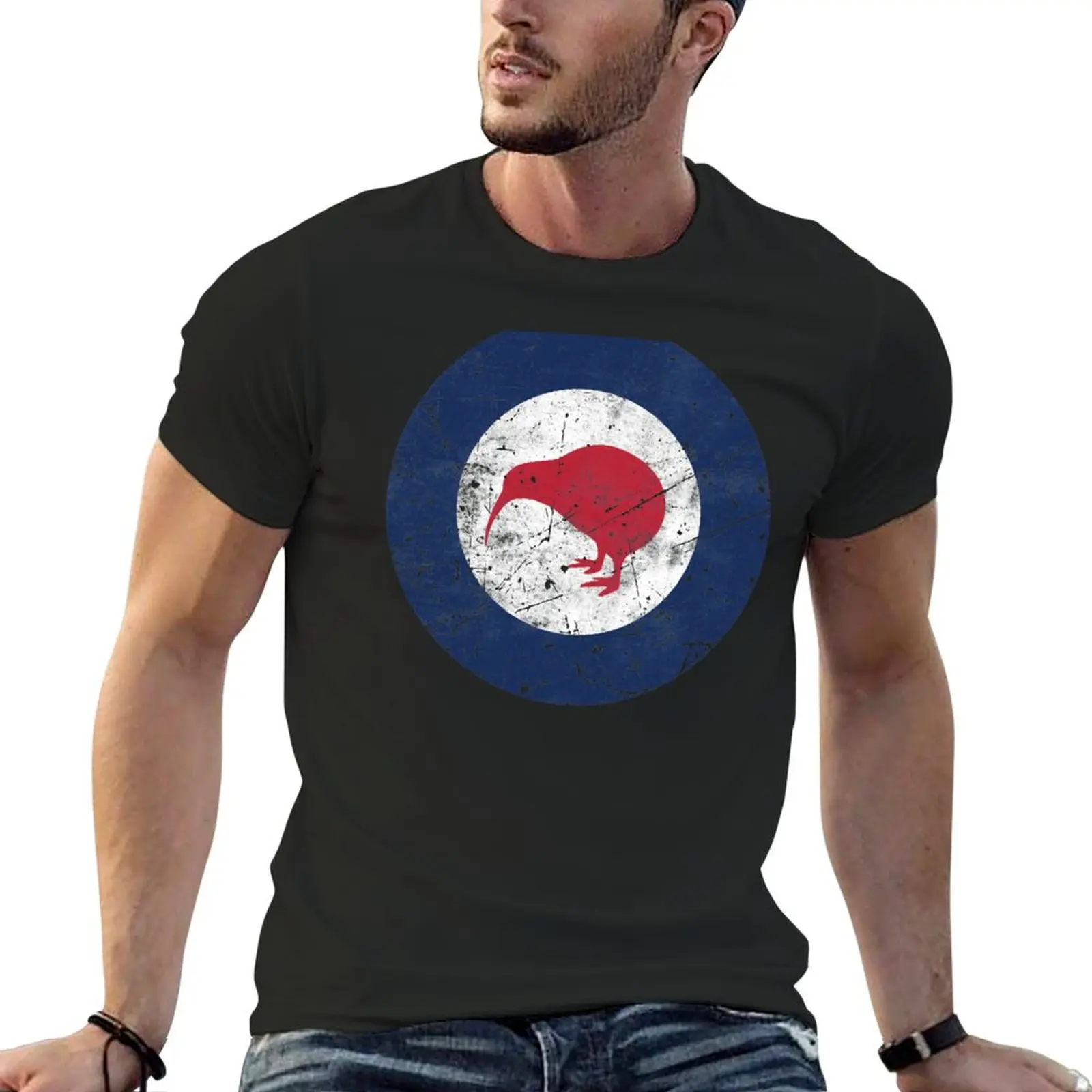 New Zealand Flag Air Force Roundel T-Shirt Aesthetic clothing cotton graphic tees oversized t shirt men