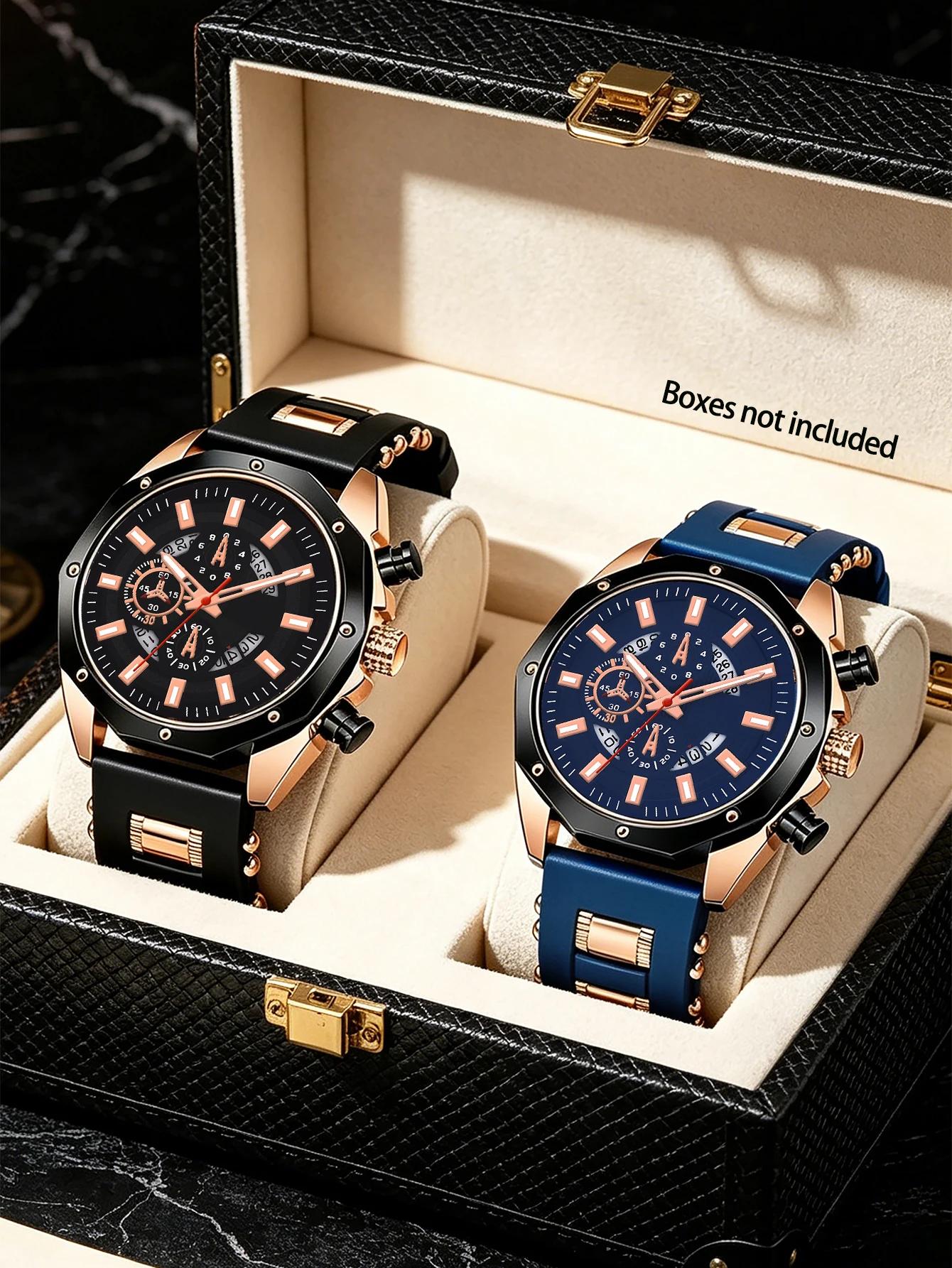 

Couple's Silicone Quartz Wristwatch with Calendar Feature Alloy Case for Daily Wear Party Outfits Festive Discount