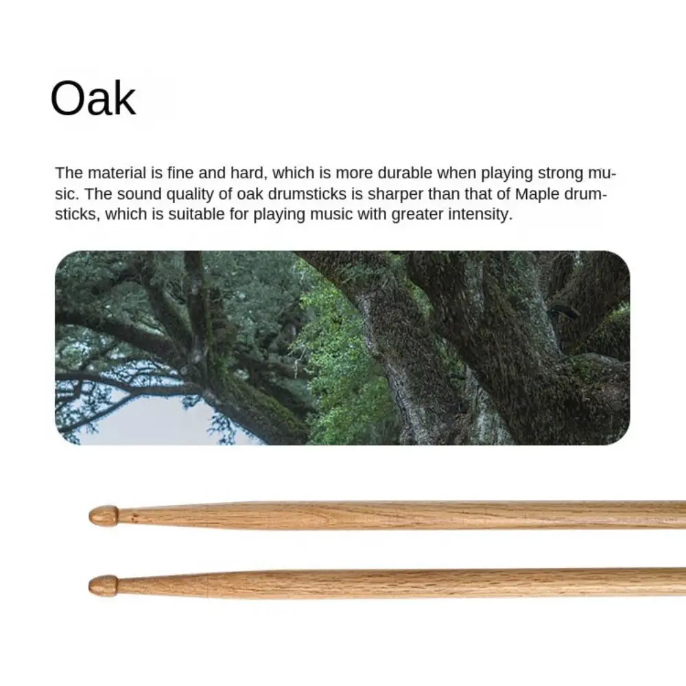 Hochwertige 1 Paar 5A/7A Drumsticks aus Holz, klassische Trommelstöcke, professionelles Walnuss-Drumset, Ahorn-Instrumentenzubehör – Detail 5