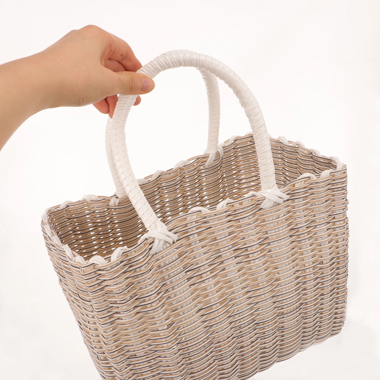 

Shopping Basket Cute Baskets for Storage Plastic Hand-held Shelves Handheld Grocery Groceries Outdoor