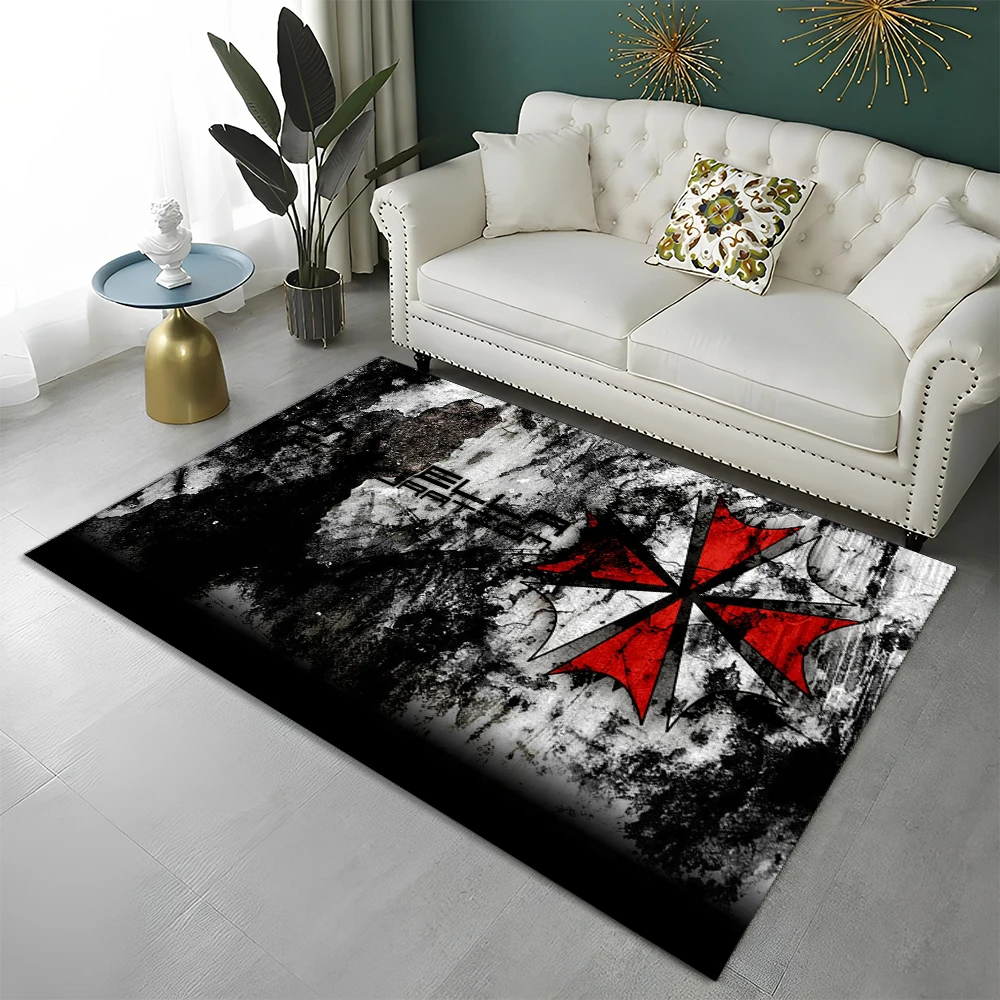 3D R-Resident Evil Gamer Games Carpet Rug for Home Living Room Bedroom Sofa Doormat Decor,kids Play Area Rug Non-slip Floor Mat