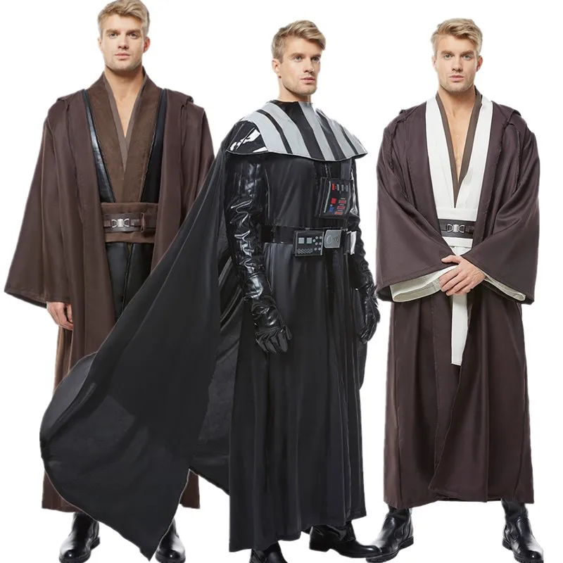 

Vader Cosplay Space Battle Fantasia Obi Costume Jedi Fantasy Knight Cloak Uniform Outfits Halloween Carnival Party Disguise Suit