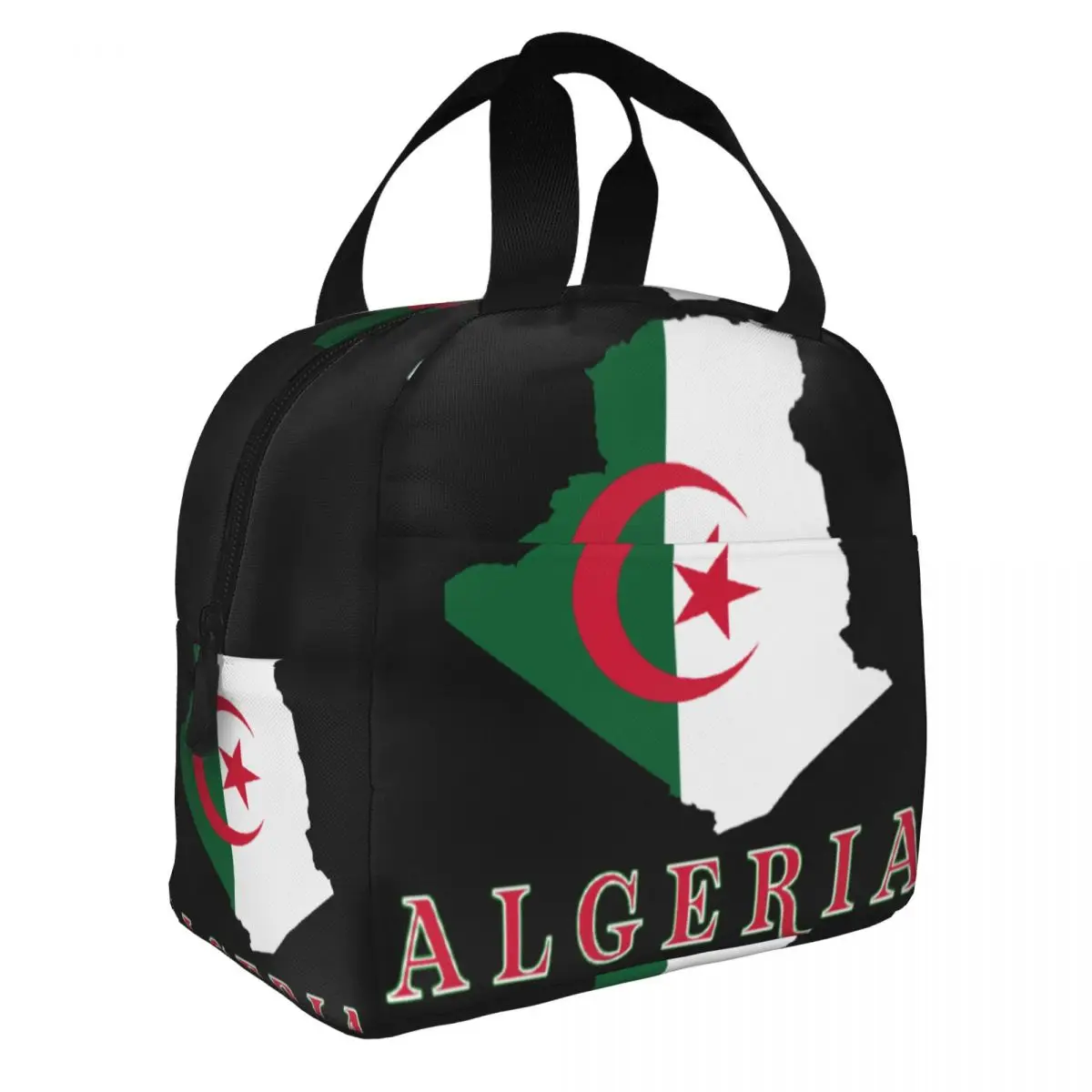 Algerian Flag Of Algeria Insulated Lunch Bag for Women Resuable Thermal Cooler Bento Box Beach Camping Travel