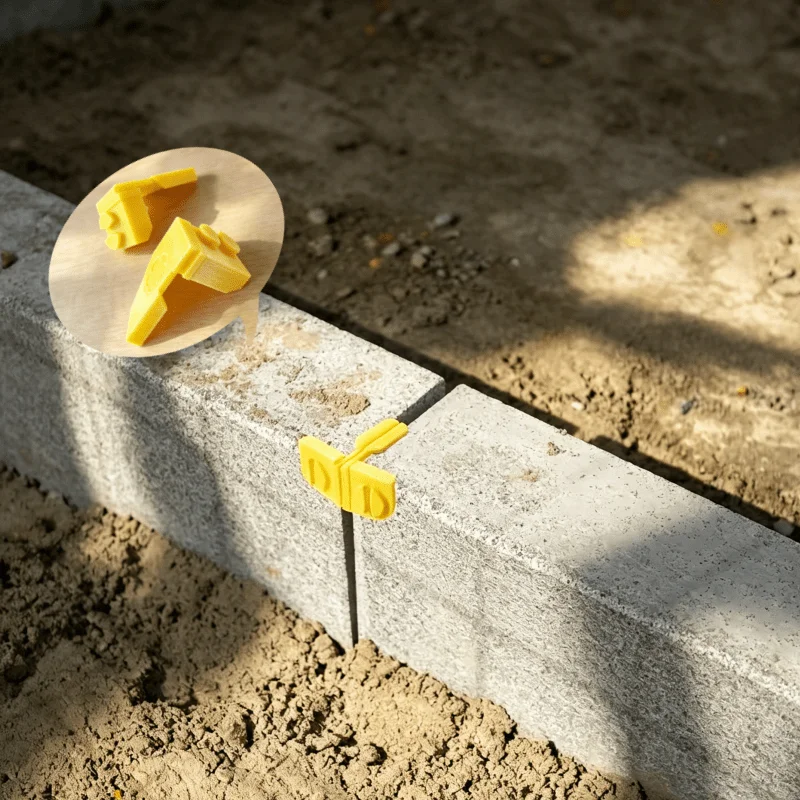 2/4Pcs Brick Line Anchor, Construction Site Line Fixing Tool, Yellow Corner Clip, Masonry Auxiliary Device, Gift for Bricklayers