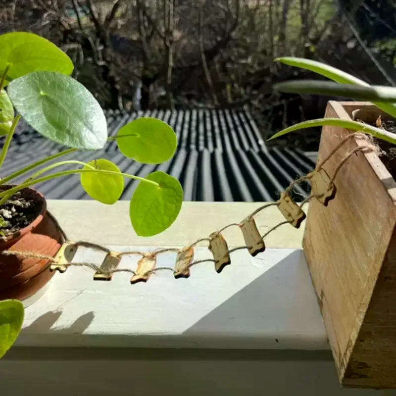 Photography Prop Accessory，Wooden Fairy Bridge Rope Ladder, for Home Courtyard & Mini Landscape Miniature Fairy Garden Decor 1pc