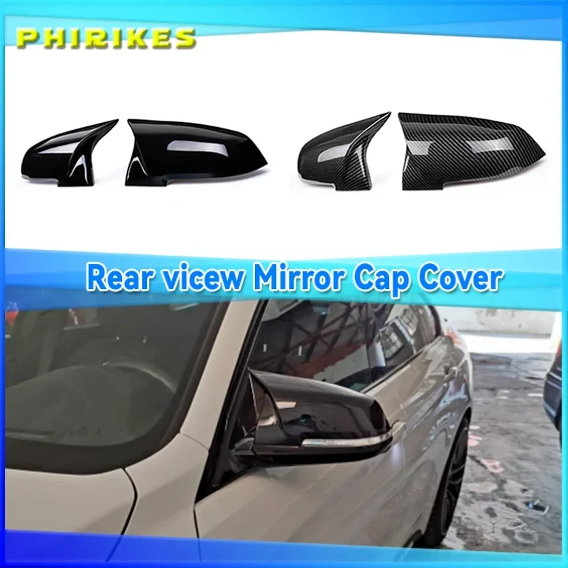 

For BMW serie 1 2 3 4 F20 F21 F22 F30 F32 F36 X1 F87 M3 Rearview Mirror Cover Side Wing Rear View Mirror Case Cover Glossy Black