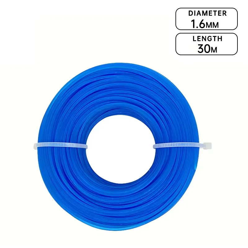 LUSQI 1.6mm Blue Nylon Circular Grass Trimmer Line Longer Length Line For Brush Cutter Rope Lawn Mower Head Accessory