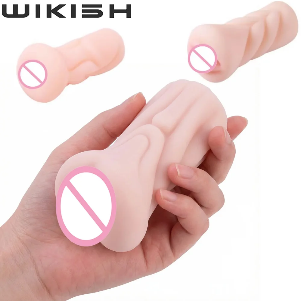 WIKISH Boxed Male Masturbator  Oral Vaginal Anus Mouth Realistic  Toy for Men