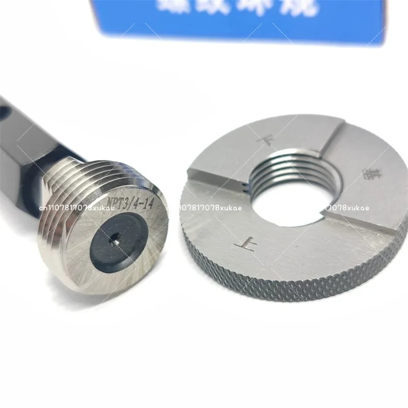 NPT Taper Pipe Thread Ring Plug Gauge Thread Gauge Support Customize NPT1/8 1/4 3/4 3/8 1/2 NPT1'' (ANSI) GO NOGO