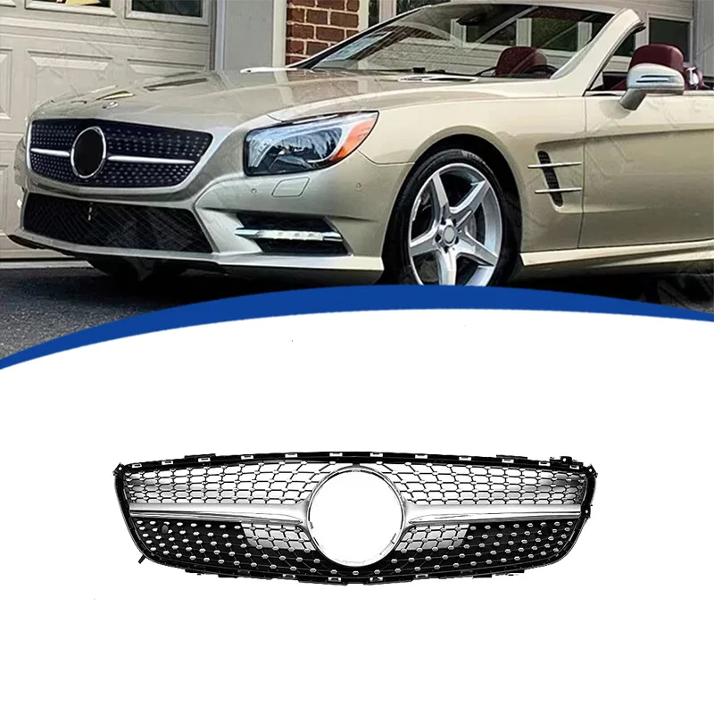 Applicable to  13-16 Mercedes-Benz SL-Class R231  Starry Sky grille Front Racing Grille Grill Mask Cover Trims Front Hood Grills