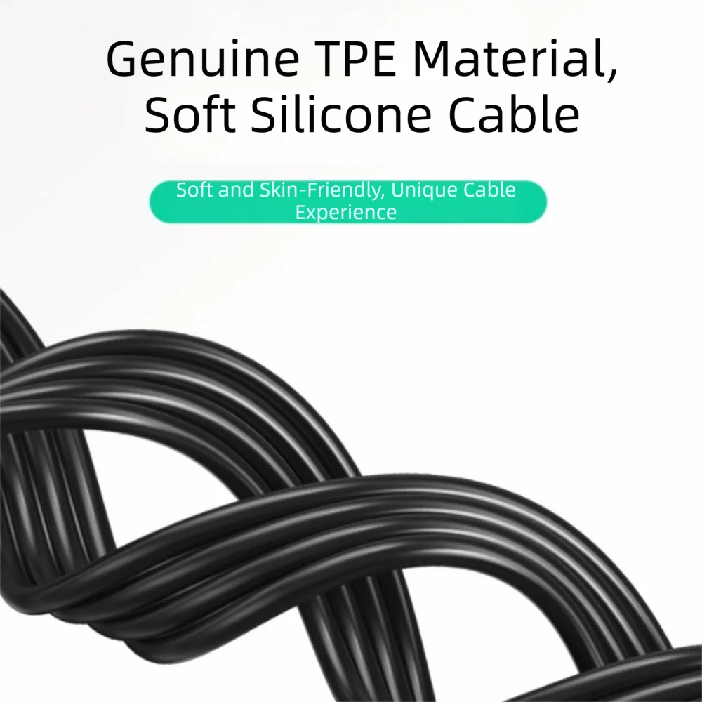 Double Elbow Type C Data Cable 90 Degree Flat Flexible Mobile Game Cable Double-Sided Super Soft Short Charging Line