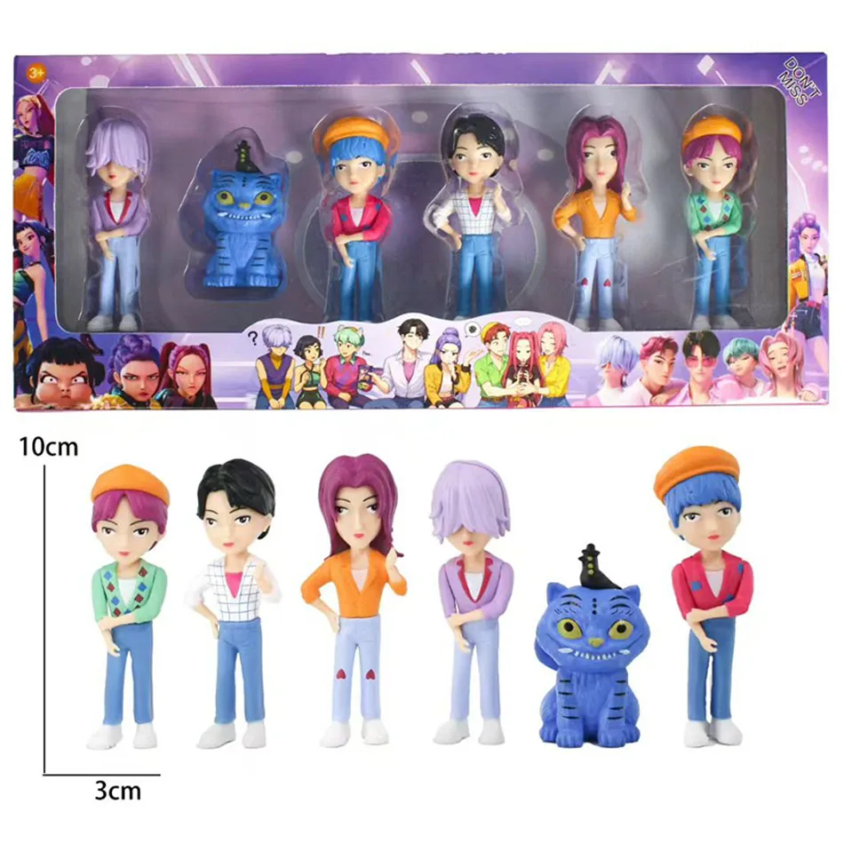 2026NEW Kpop Devil Hunter Rumi Zoe Mira anime polivinile cloruro collezione di personaggi bigiotteria da tavolo Regalo di Capodanno per bambini