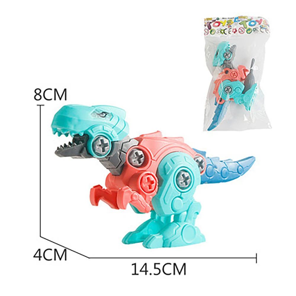 Children\'s Dinosaur Construction Boy Toy Set  Early Educational DIY Screwing Jurassic Dinosaurs Baby Toys Random Color