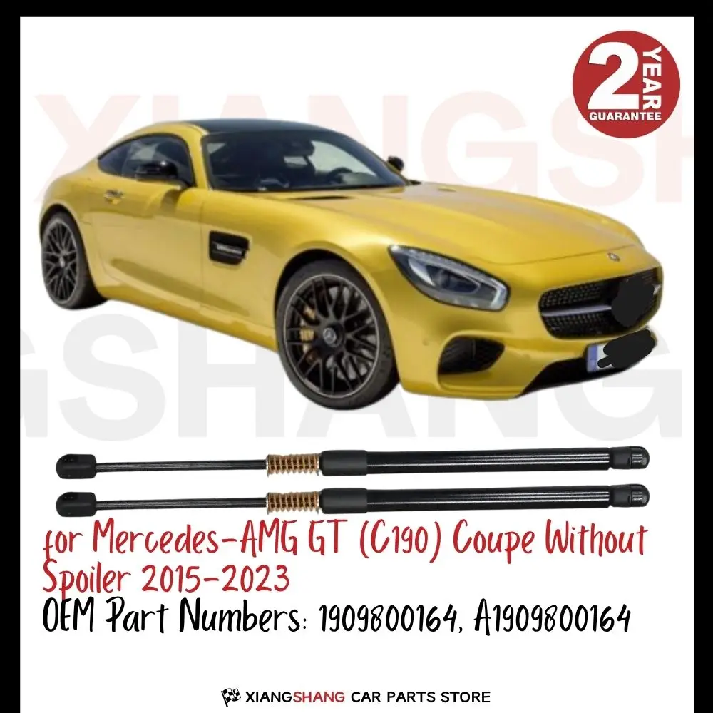 

2pcs Rear Auto Open With Spring Damper for Mercedes-AMG GT Coupe Without Spoiler 2015-2023 Trunk Boot Gas Charged Gas Struts
