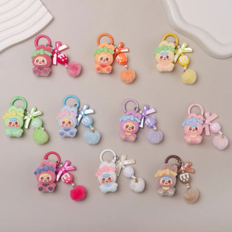 

2025 New for The child is three years old Keychain Couple Keyring Kawaii Cartoon Creative Bag Pendant Charms Backpack Decoratio